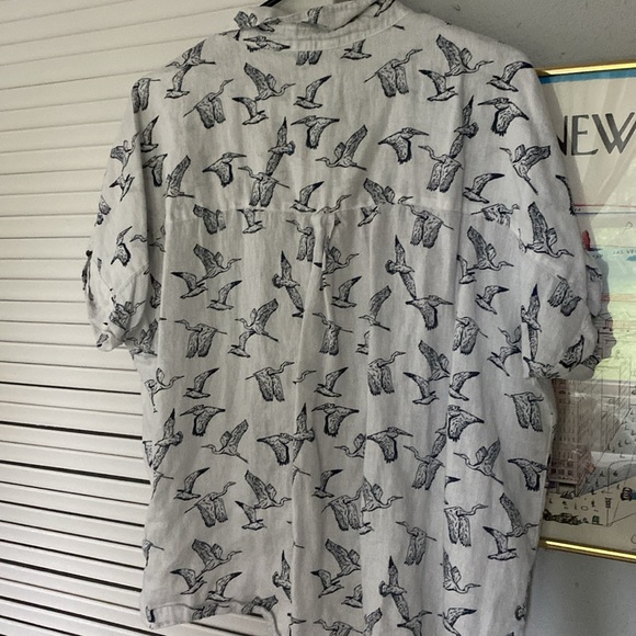 C&C California Linen Crane Boxy Top Size L - Picture 3 of 6